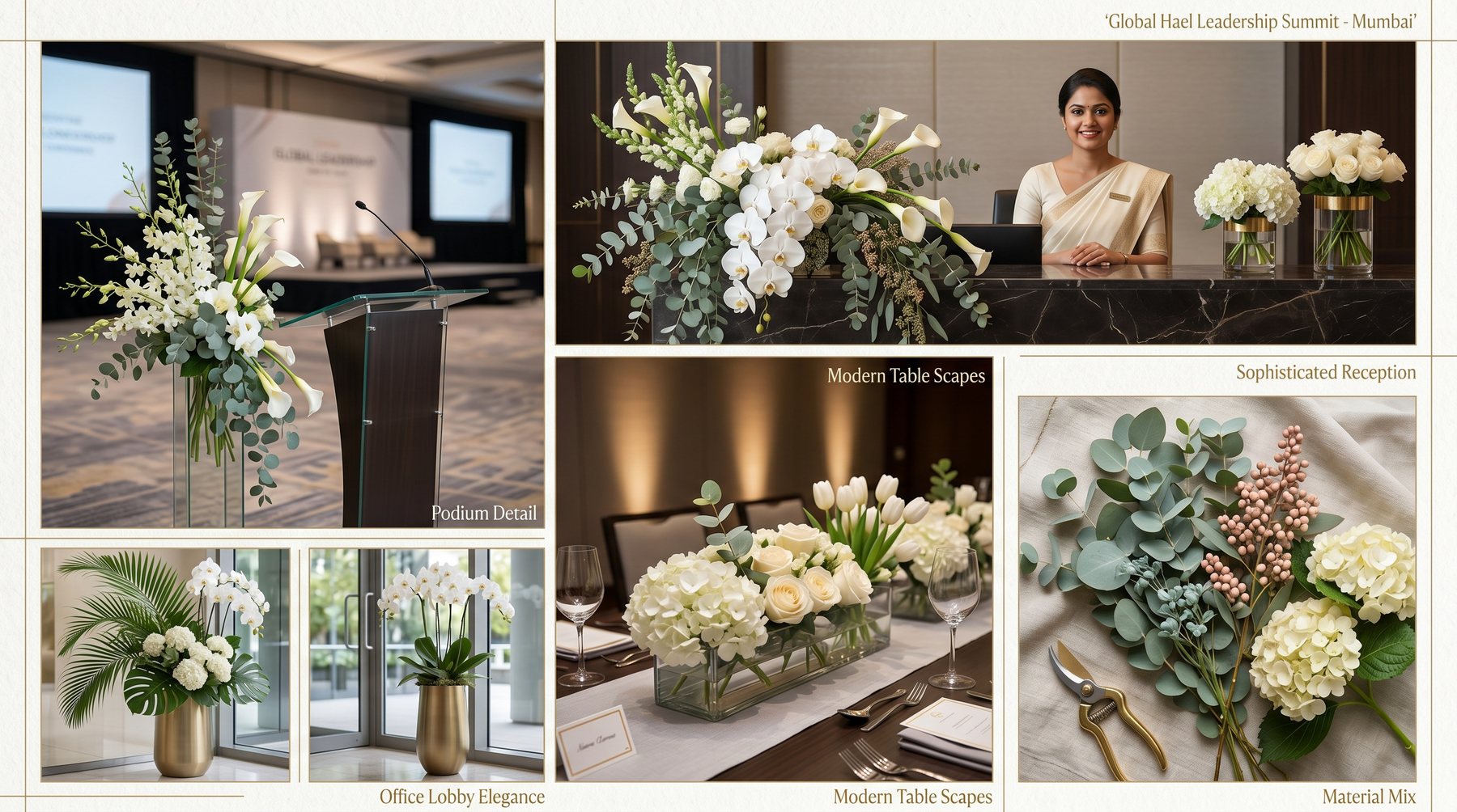Florzo corporate floral arrangements